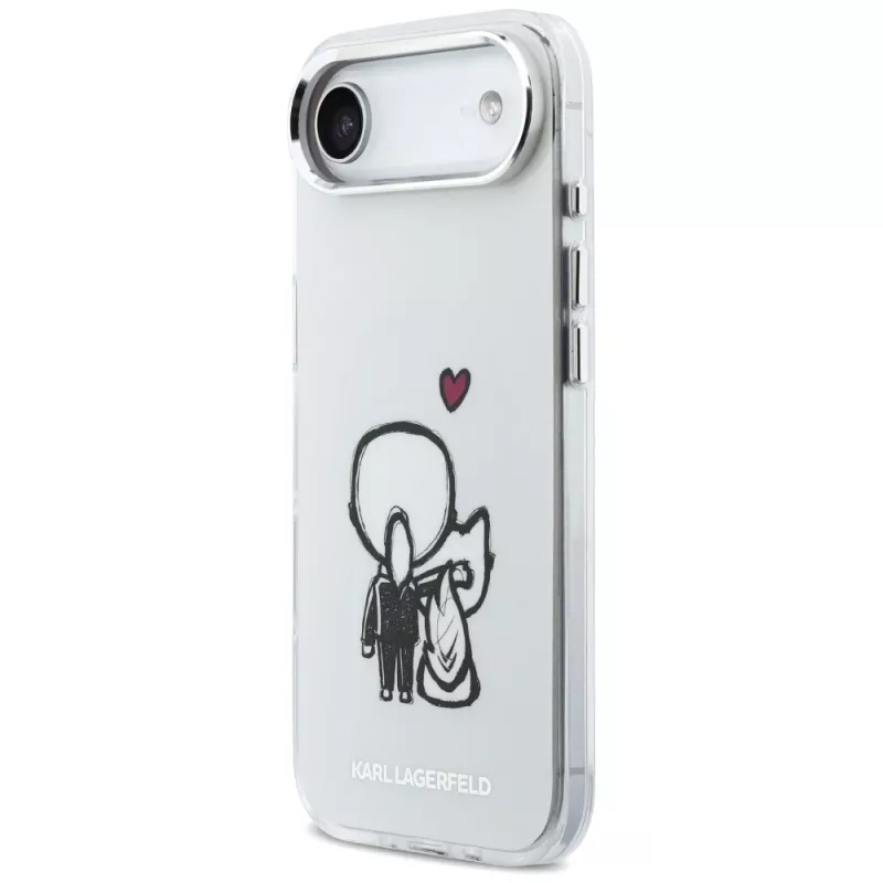 KARL LAGERFELD Karl & Choupette Back MagSafe-hoesje voor iPhone Air, transparant