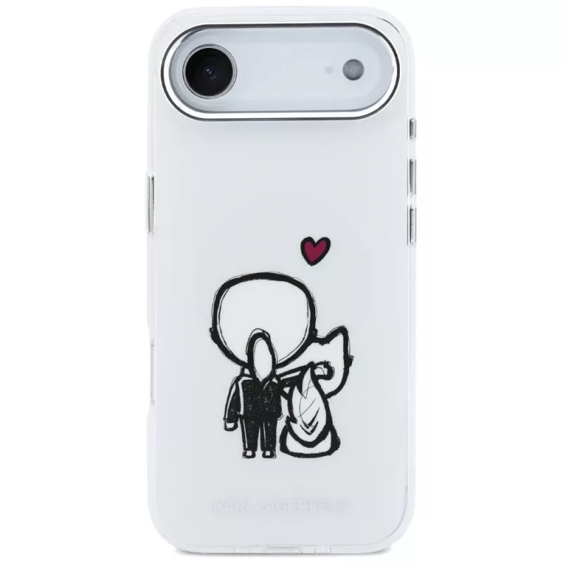 KARL LAGERFELD Karl & Choupette Back MagSafe-hoesje voor iPhone Air, transparant