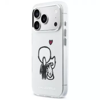 Karl Lagerfeld Karl & Choupette Back MagSafe-hoesje voor iPhone 17 Pro, transparant