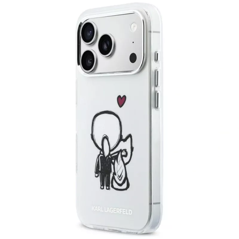 Karl Lagerfeld Karl & Choupette Back MagSafe-hoesje voor iPhone 17 Pro Max, transparant
