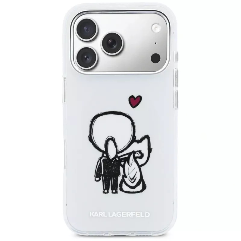 Karl Lagerfeld Karl & Choupette Back MagSafe-hoesje voor iPhone 17 Pro Max, transparant
