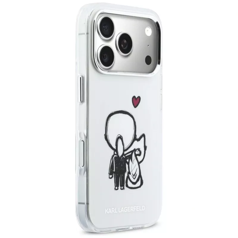 Karl Lagerfeld Karl & Choupette Back MagSafe-hoesje voor iPhone 17 Pro Max, transparant