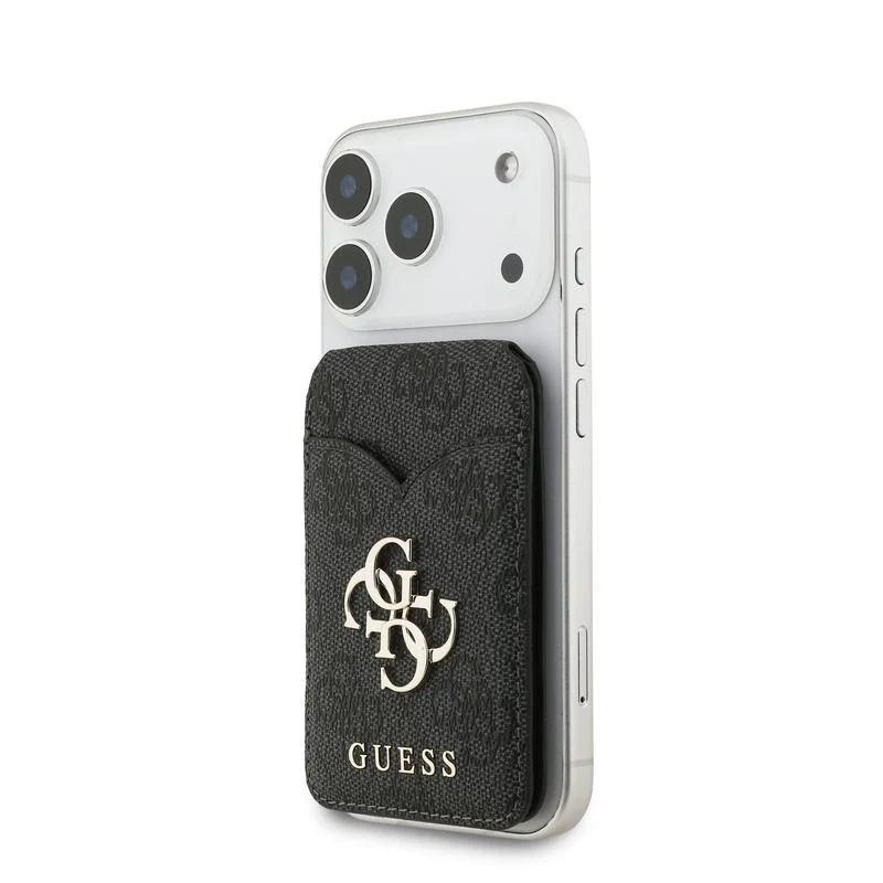 Guess 4G Stand & Mirror MagSafe-portemonnee met spiegel, zwart