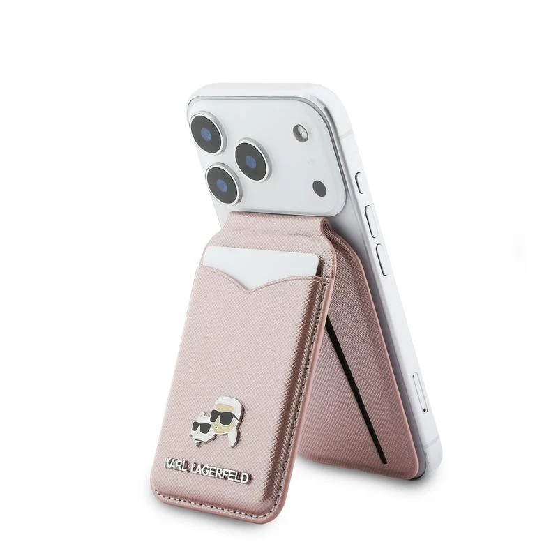 Karl Lagerfeld Stand Mirror MagSafe-portemonnee roze
