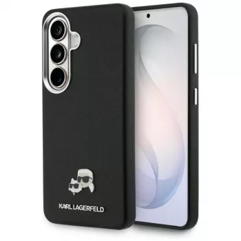 Karl Lagerfeld Saffiano KC Metal Logo MagSafe-hoesje voor Samsung Galaxy S26, zwart