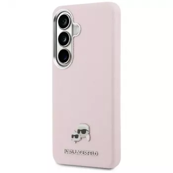 Karl Lagerfeld Saffiano KC Metal Logo MagSafe-hoesje voor Samsung Galaxy S26+ roze