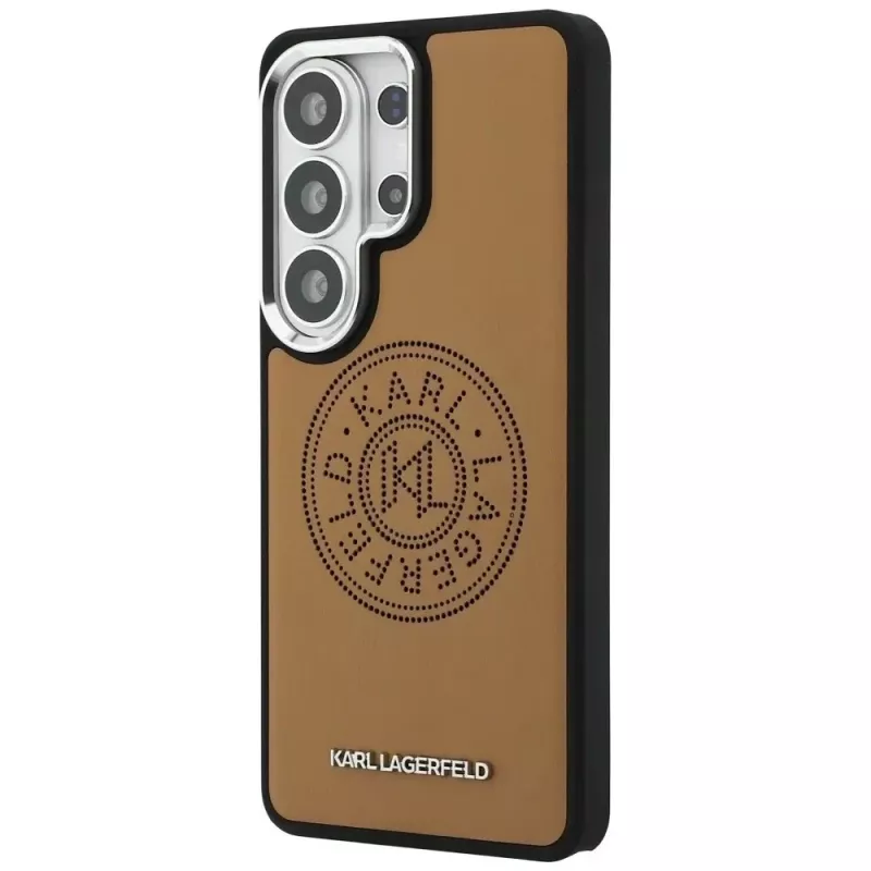 KARL LAGERFELD Perforated KLMagSafe-hoes voor Samsung Galaxy S26 Ultra - bruin