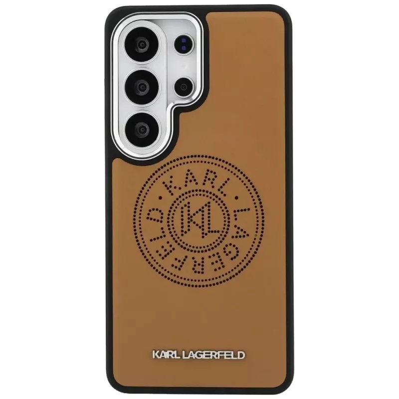 KARL LAGERFELD Perforated KLMagSafe-hoes voor Samsung Galaxy S26 Ultra - bruin