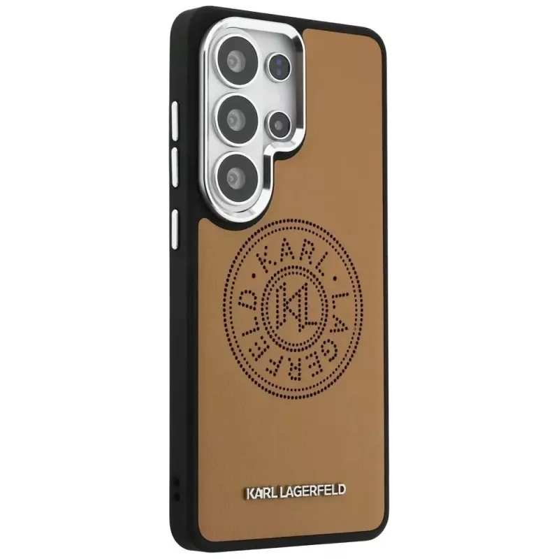 KARL LAGERFELD Perforated KLMagSafe-hoes voor Samsung Galaxy S26 Ultra - bruin