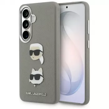 Karl Lagerfeld Saffiano DoubleHeads Metal-hoes voor Samsung Galaxy S26 zilver
