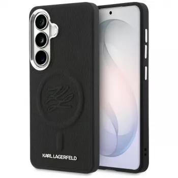 Karl Lagerfeld Embossed Ring Initials MagSafe-hoes voor Samsung Galaxy S26+ zwart