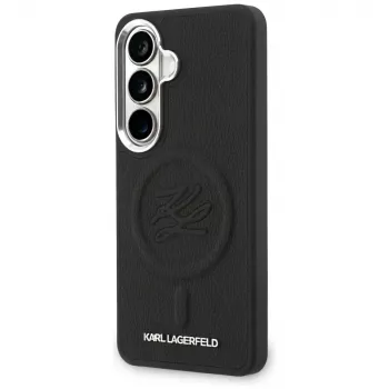 Karl Lagerfeld Embossed Ring Initials MagSafe-hoes voor Samsung Galaxy S26+ zwart