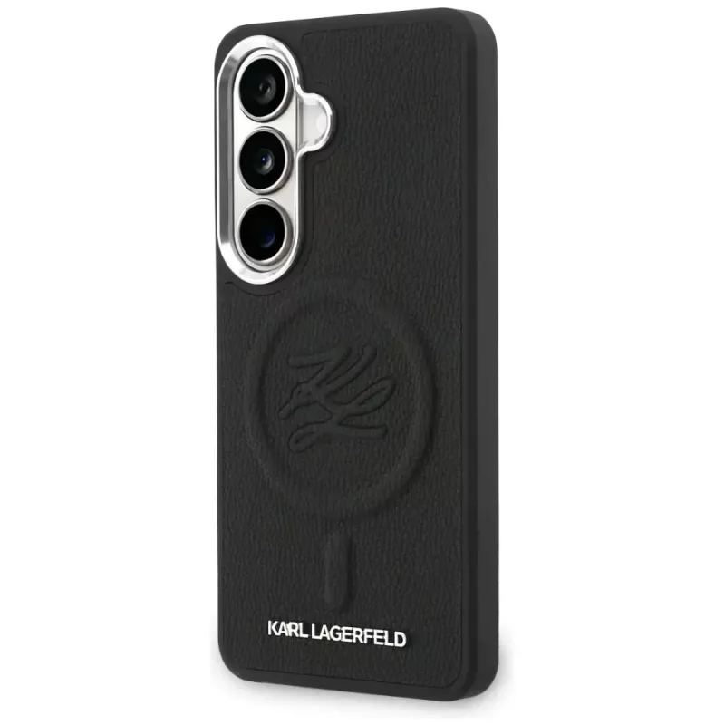 Karl Lagerfeld Embossed Ring Initials MagSafe-hoes voor Samsung Galaxy S26+ zwart