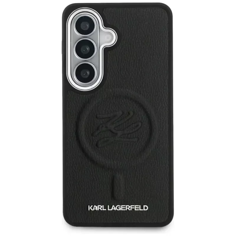 Karl Lagerfeld Embossed Ring Initials MagSafe-hoes voor Samsung Galaxy S26+ zwart