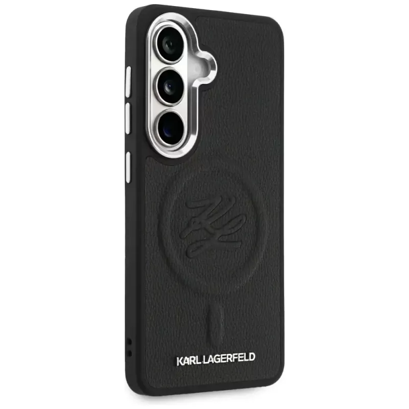 Karl Lagerfeld Embossed Ring Initials MagSafe-hoes voor Samsung Galaxy S26+ zwart