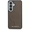 Karl Lagerfeld Embossed Ring Initials MagSafe-hoes voor Samsung Galaxy S26, bruin