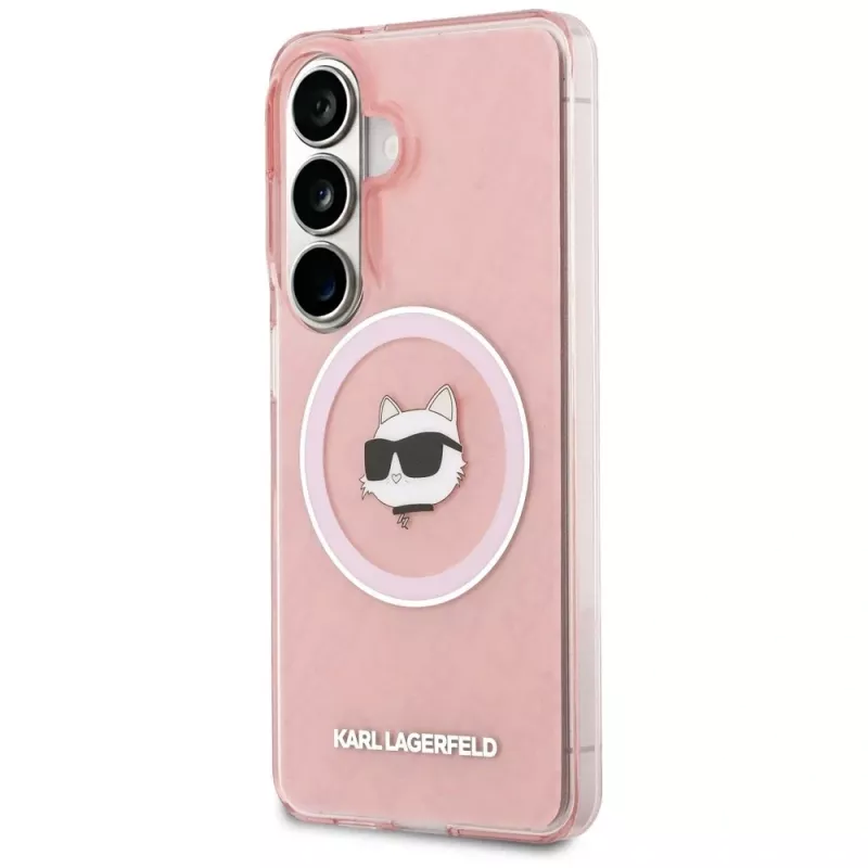 KARL LAGERFELD IML Repeated Choupette MagSafe-hoes voor Samsung Galaxy S26, roze