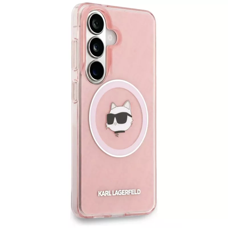 KARL LAGERFELD IML Repeated Choupette MagSafe-hoes voor Samsung Galaxy S26, roze
