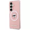 Karl Lagerfeld IML Repeated Choupette MagSafe-hoes voor Samsung Galaxy S26+ roze