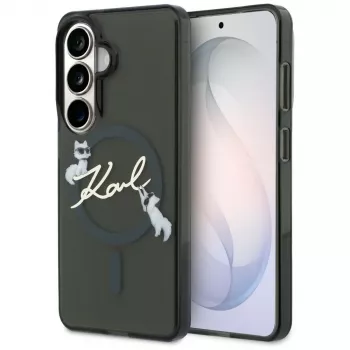 Karl Lagerfeld IML KC Script MagSafe-hoes voor Samsung Galaxy S26+ zwart