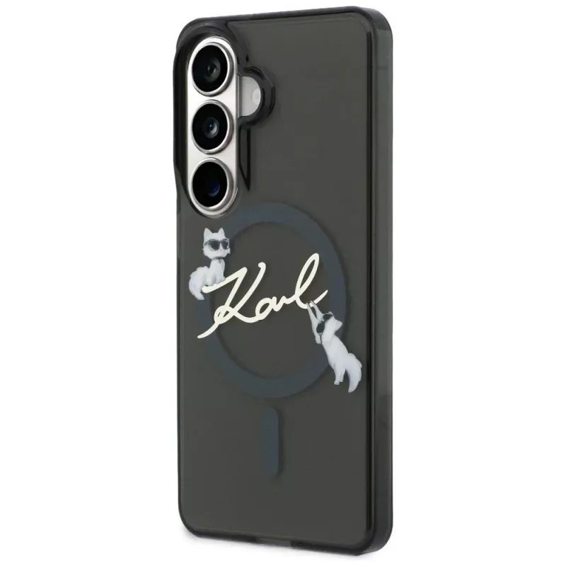 Karl Lagerfeld IML KC Script MagSafe-hoes voor Samsung Galaxy S26+ zwart