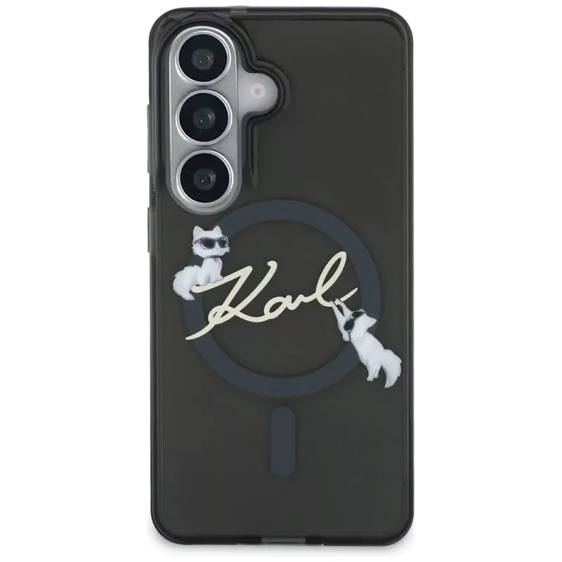 Karl Lagerfeld IML KC Script MagSafe-hoes voor Samsung Galaxy S26+ zwart