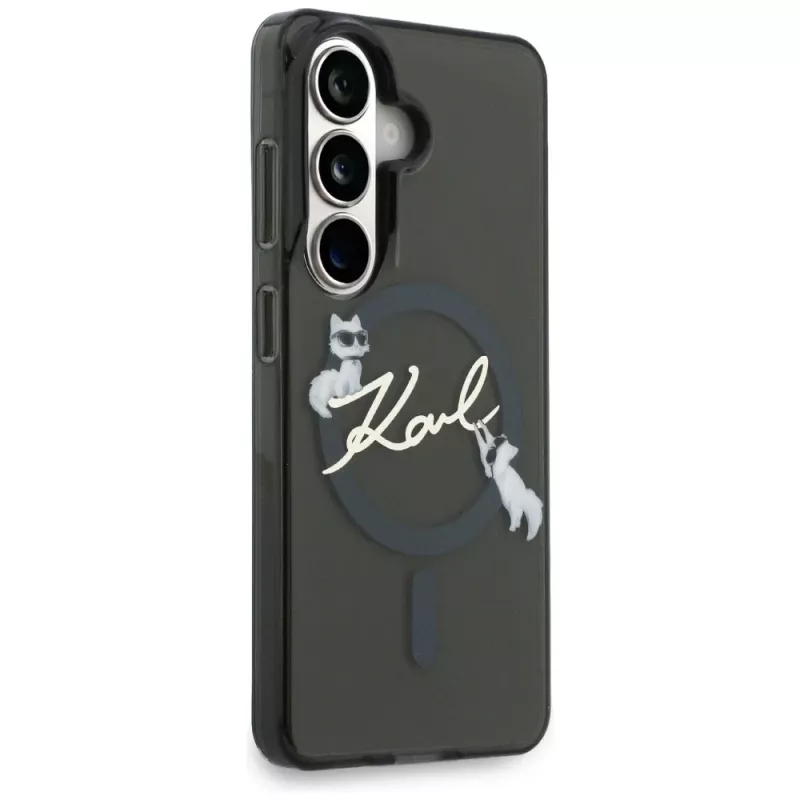 Karl Lagerfeld IML KC Script MagSafe-hoes voor Samsung Galaxy S26+ zwart