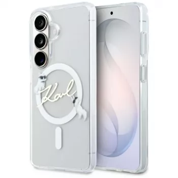 KARL LAGERFELD IML KC Script MagSafe-hoes voor Samsung Galaxy S26+ transparant