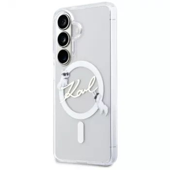 KARL LAGERFELD IML KC Script MagSafe-hoes voor Samsung Galaxy S26+ transparant