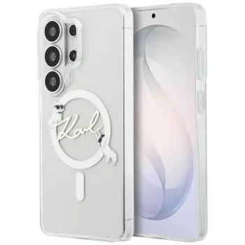Karl Lagerfeld IML KC Script MagSafe-hoes voor Samsung Galaxy S26 Ultra (transparant)