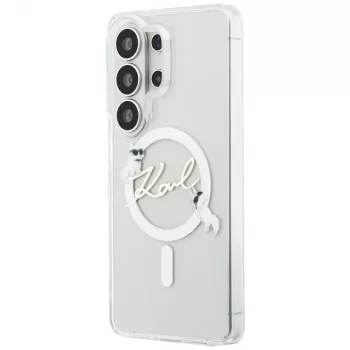 Karl Lagerfeld IML KC Script MagSafe-hoes voor Samsung Galaxy S26 Ultra (transparant)