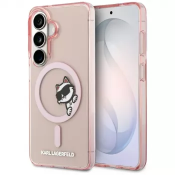 Karl Lagerfeld IML Peekaboo Choupette MagSafe-hoes voor Samsung Galaxy S26 - roze