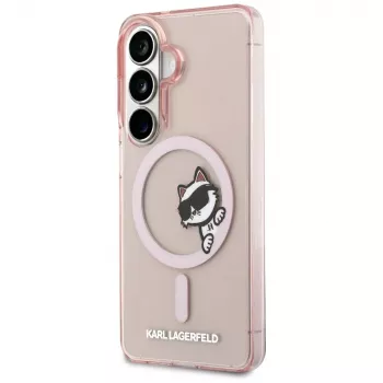 Karl Lagerfeld IML Peekaboo Choupette MagSafe-hoes voor Samsung Galaxy S26 - roze