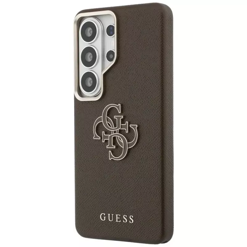 Guess Grained Big 4G Metal Logo-hoes voor Samsung Galaxy S26 Ultra - bruin
