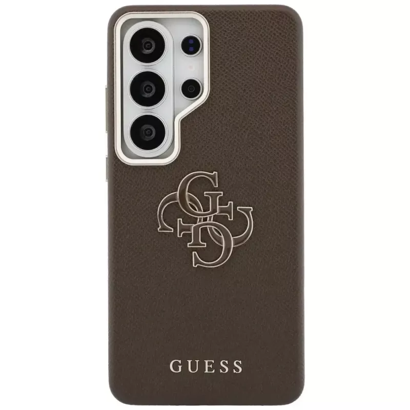 Guess Grained Big 4G Metal Logo-hoes voor Samsung Galaxy S26 Ultra - bruin