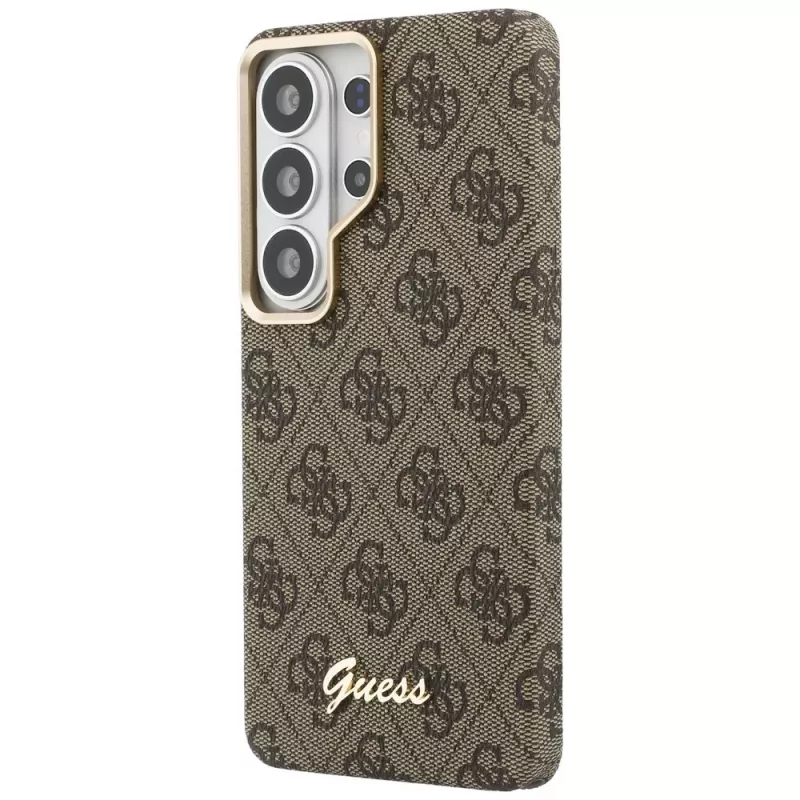 Guess 4G Script MagSafe-hoes voor Samsung Galaxy S26 Ultra (bruin)