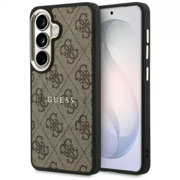 Guess 4G Embossed Ring MagSafe Case voor Samsung Galaxy S26+ (bruin)