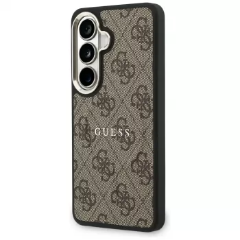 Guess 4G Embossed Ring MagSafe Case voor Samsung Galaxy S26+ (bruin)