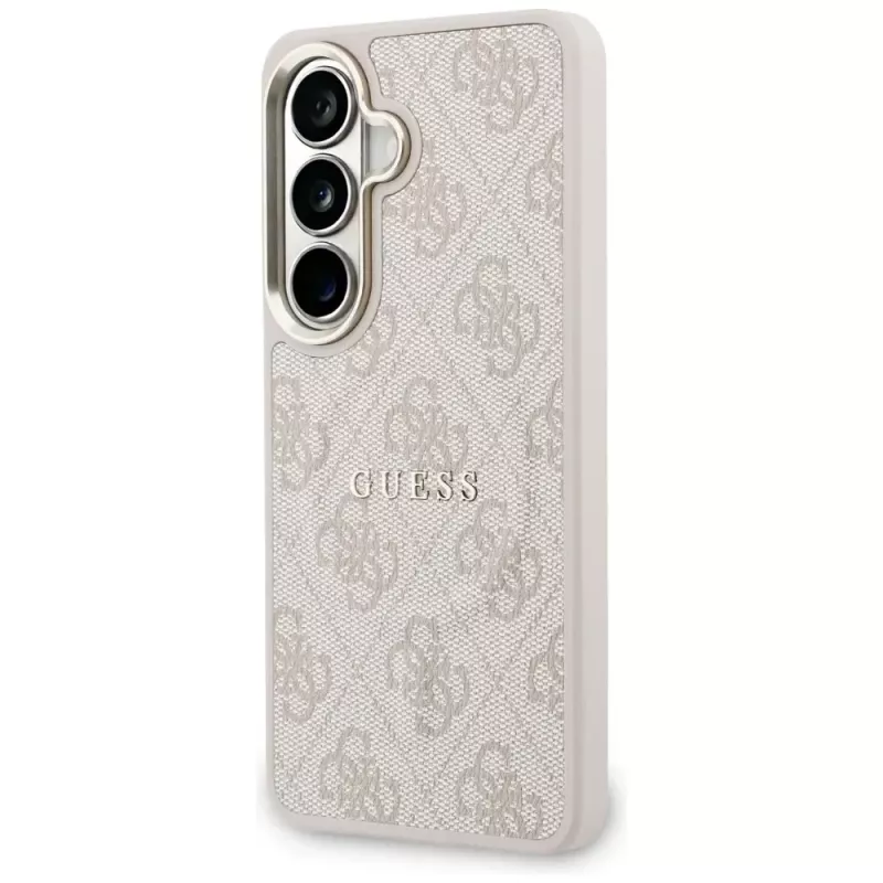 Guess 4G Embossed Ring MagSafe Case voor Samsung Galaxy S26 (roze)