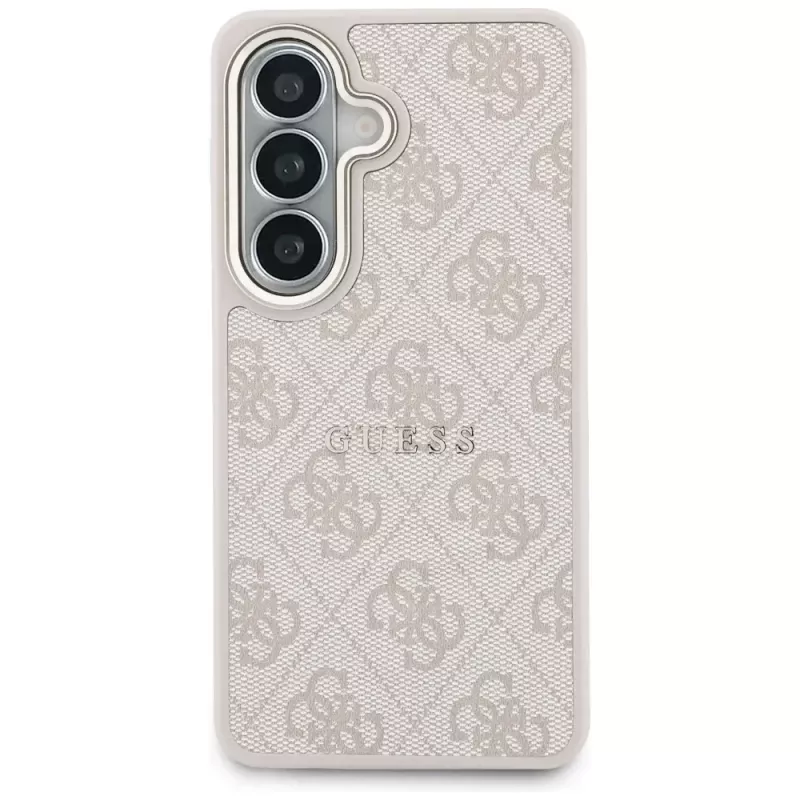 Guess 4G Embossed Ring MagSafe Case voor Samsung Galaxy S26 (roze)