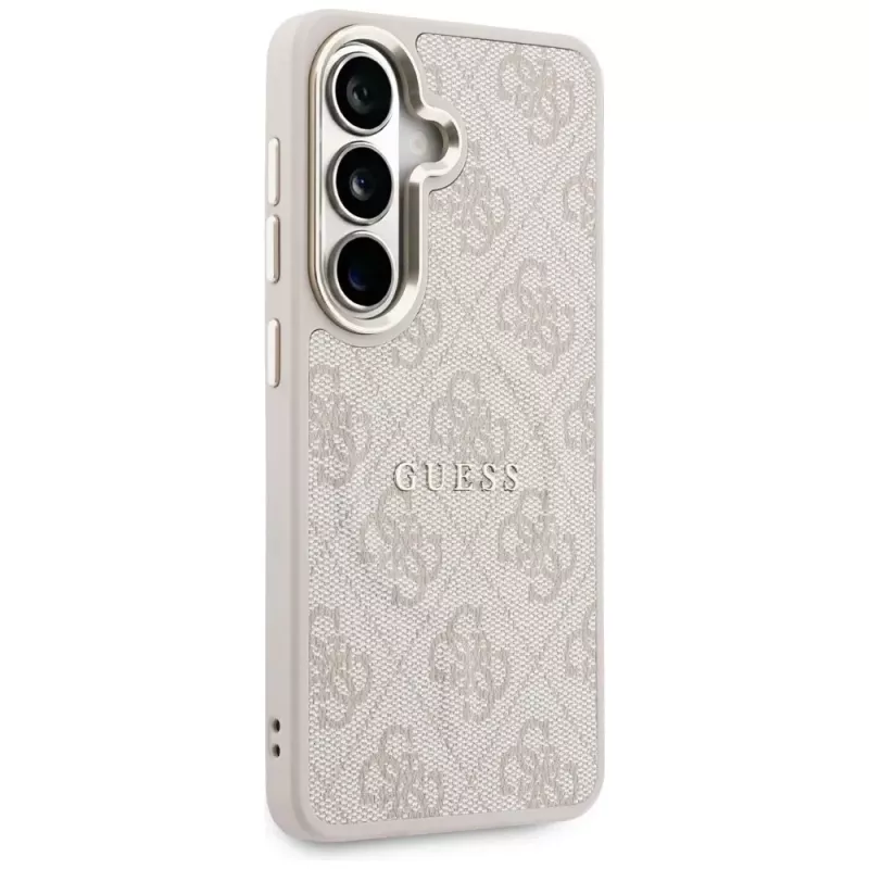 Guess 4G Embossed Ring MagSafe Case voor Samsung Galaxy S26 (roze)