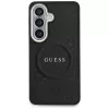 Guess Saffiano Peony Embossed Ring MagSafe Case voor Samsung Galaxy S26 zwart