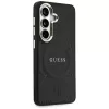 Guess Saffiano Peony Embossed Ring MagSafe Case voor Samsung Galaxy S26 zwart