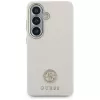 Guess Rhinestone Round Logo MagSafe Case voor Samsung Galaxy S26 beige