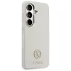 Guess Rhinestone Round Logo MagSafe Case voor Samsung Galaxy S26 beige