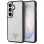 Guess Fixed Glitter Triangle MagSafe Case voor Samsung Galaxy S26 - zilver
