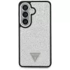 Guess Fixed Glitter Triangle MagSafe Case voor Samsung Galaxy S26 - zilver