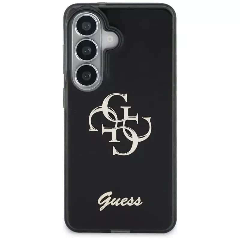 Guess IML Big Metal 4G Script Case voor Samsung Galaxy S26 (zwart)