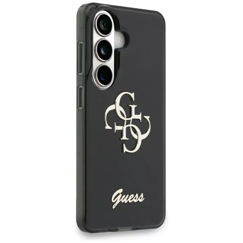 Guess IML Big Metal 4G Script Case voor Samsung Galaxy S26 (zwart)