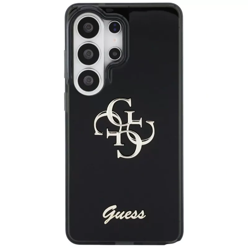 Guess IML Big Metal 4G Script Case voor Samsung Galaxy S26 Ultra (zwart)
